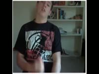 Teen boy jerking off his cock